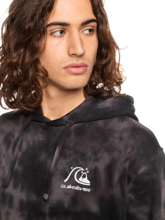 vopsea cravată neagră tulbure hanorac tulbure cu vopsea tie-dye XT6B1503 bărbați Quiksilver