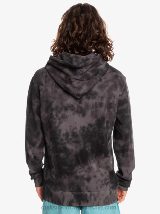 vopsea cravată neagră tulbure hanorac tulbure cu vopsea tie-dye XT6B1503 bărbați Quiksilver