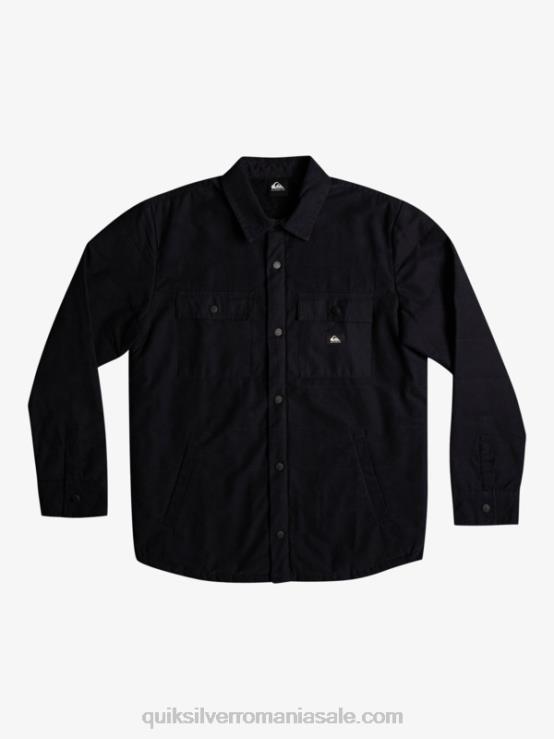 negru jachetă de pânză pentru corvoare XT6B1568 bărbați Quiksilver