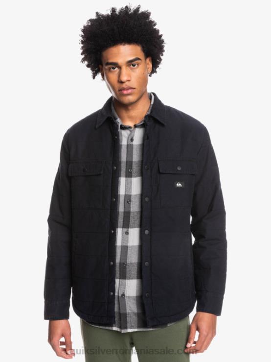 negru jachetă de pânză pentru corvoare XT6B1568 bărbați Quiksilver