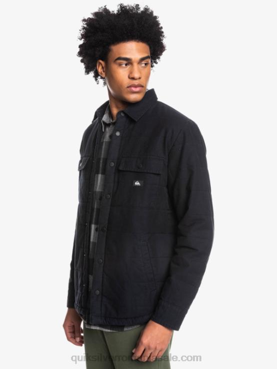 negru jachetă de pânză pentru corvoare XT6B1568 bărbați Quiksilver