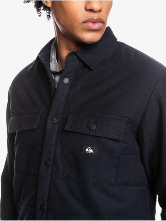 negru jachetă de pânză pentru corvoare XT6B1568 bărbați Quiksilver