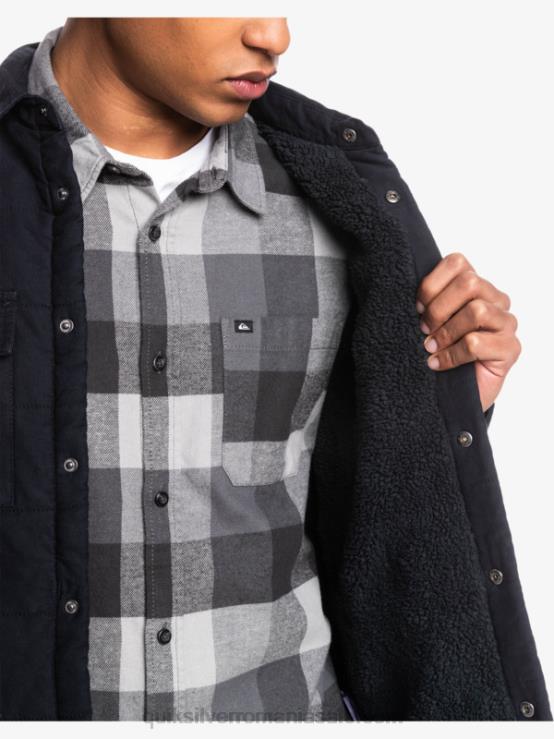 negru jachetă de pânză pentru corvoare XT6B1568 bărbați Quiksilver