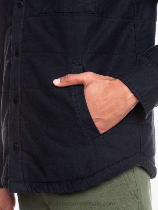 negru jachetă de pânză pentru corvoare XT6B1568 bărbați Quiksilver