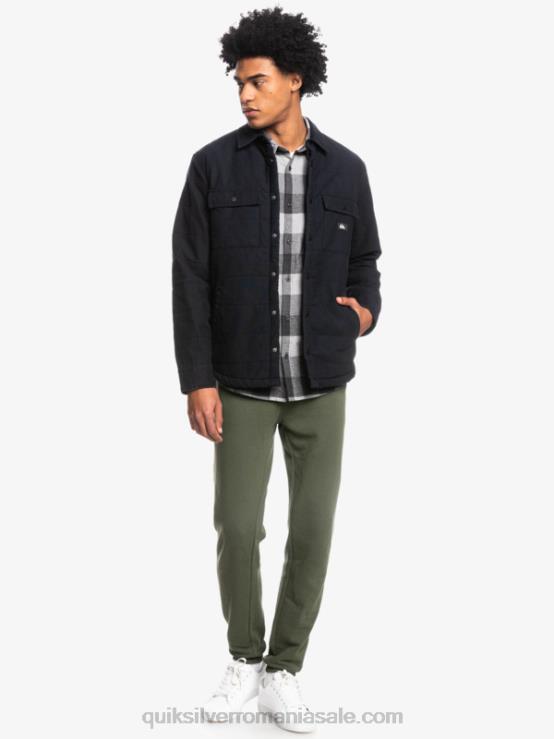 negru jachetă de pânză pentru corvoare XT6B1568 bărbați Quiksilver