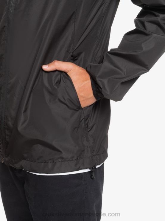 negru jachetă de vânt de zi cu zi XT6B1012 bărbați Quiksilver