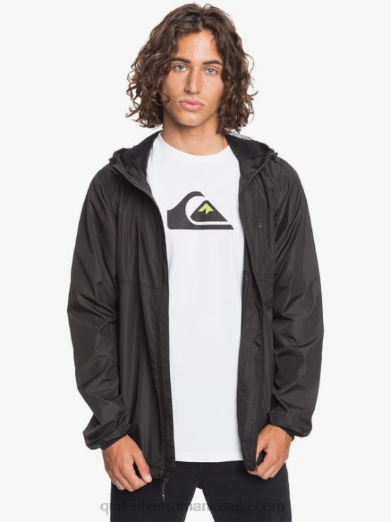negru jachetă de vânt de zi cu zi XT6B1012 bărbați Quiksilver