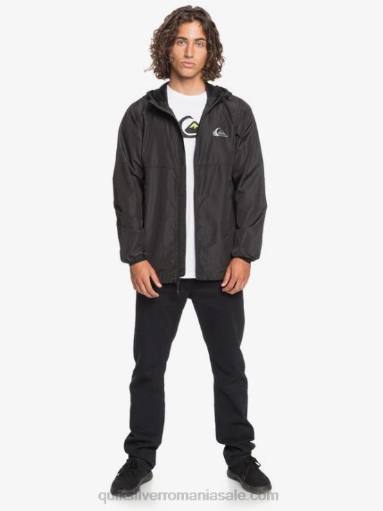 negru jachetă de vânt de zi cu zi XT6B1012 bărbați Quiksilver