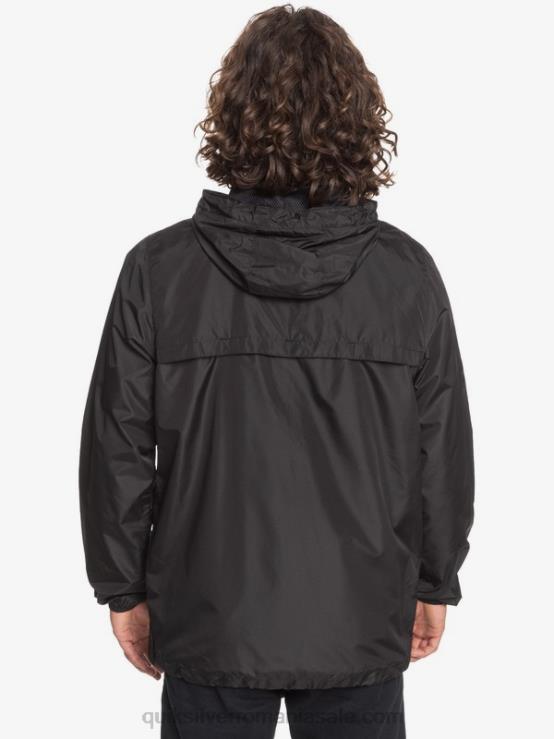 negru jachetă de vânt de zi cu zi XT6B1012 bărbați Quiksilver