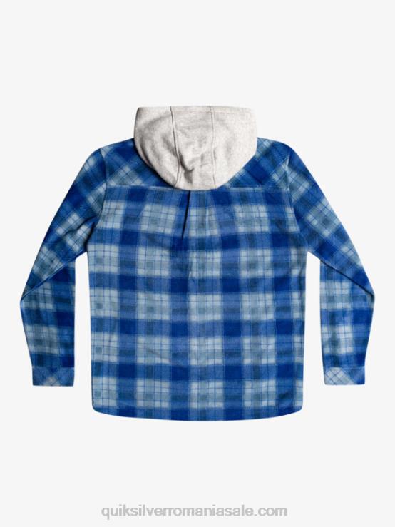 super carouri albastru sodalit geacă super umflată din lână, cu fermoar, cu glugă XT6B1475 bărbați Quiksilver