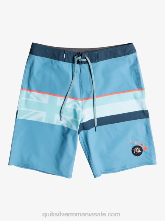 albastru delph surfsilk faded stripe 20 boardshorts XT6B1604 bărbați Quiksilver