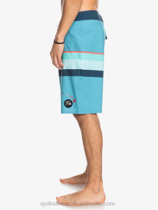albastru delph surfsilk faded stripe 20 boardshorts XT6B1604 bărbați Quiksilver