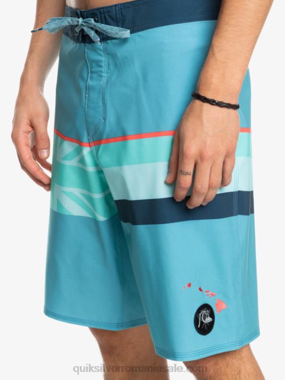 albastru delph surfsilk faded stripe 20 boardshorts XT6B1604 bărbați Quiksilver