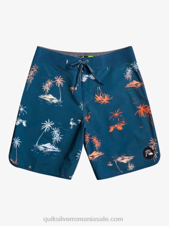 albastru majolica surfsilk scallop 19 boardshorts XT6B1492 bărbați Quiksilver