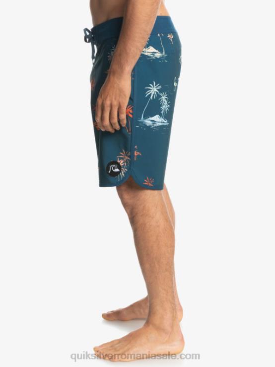 albastru majolica surfsilk scallop 19 boardshorts XT6B1492 bărbați Quiksilver