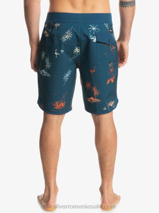albastru majolica surfsilk scallop 19 boardshorts XT6B1492 bărbați Quiksilver