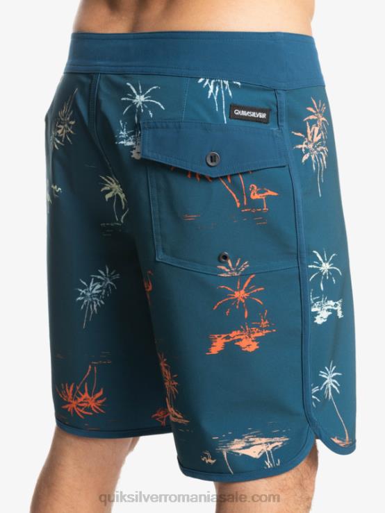 albastru majolica surfsilk scallop 19 boardshorts XT6B1492 bărbați Quiksilver