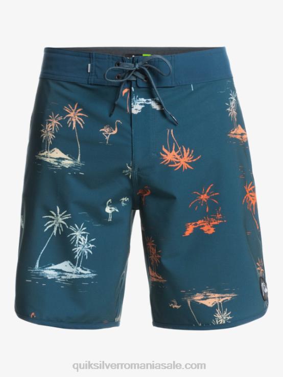 albastru majolica surfsilk scallop 19 boardshorts XT6B1492 bărbați Quiksilver