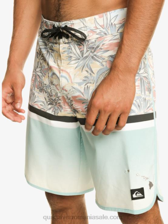 cer albastru surfsilk division scallop 19 boardshorts XT6B1396 bărbați Quiksilver