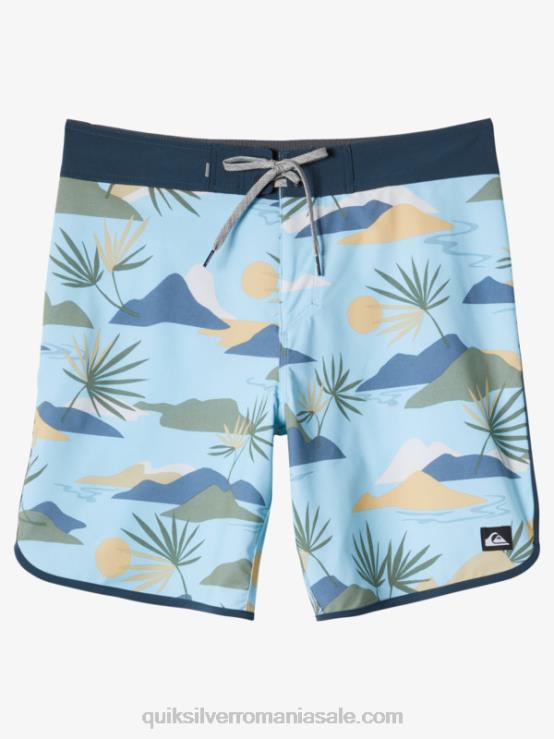 cer albastru surfsilk scallop 19 boardshorts XT6B218 bărbați Quiksilver