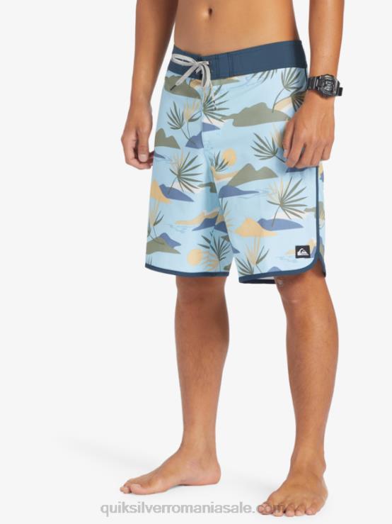 cer albastru surfsilk scallop 19 boardshorts XT6B218 bărbați Quiksilver