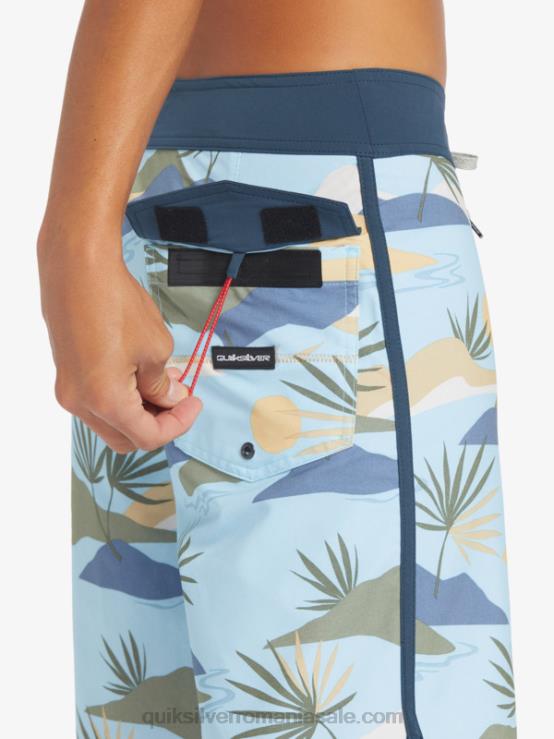 cer albastru surfsilk scallop 19 boardshorts XT6B218 bărbați Quiksilver