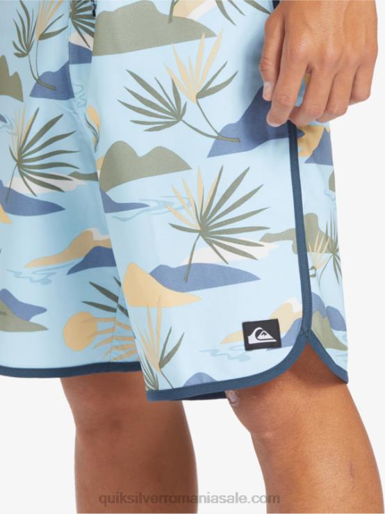 cer albastru surfsilk scallop 19 boardshorts XT6B218 bărbați Quiksilver