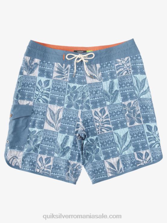 ensign blue leafs bs Waterman Leaf Boxes Scallop 20 boardshorts XT6B1298 bărbați Quiksilver
