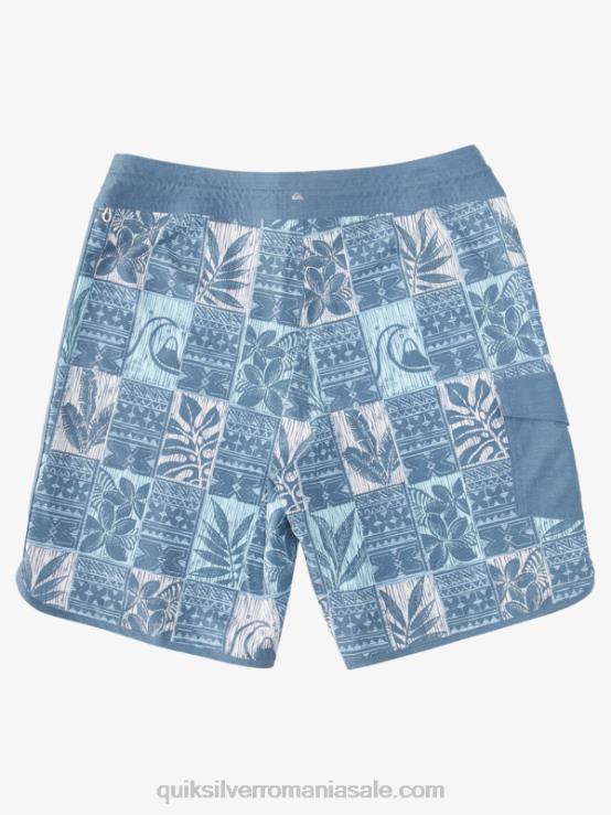ensign blue leafs bs Waterman Leaf Boxes Scallop 20 boardshorts XT6B1298 bărbați Quiksilver
