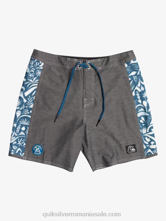 javier mendizabal - negru hempstretch original arc blank canvas 18 boardshorts XT6B1823 bărbați Quiksilver