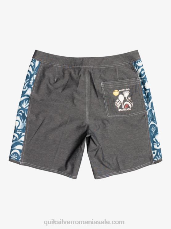 javier mendizabal - negru hempstretch original arc blank canvas 18 boardshorts XT6B1823 bărbați Quiksilver