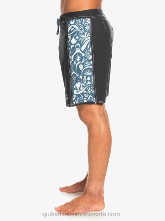 javier mendizabal - negru hempstretch original arc blank canvas 18 boardshorts XT6B1823 bărbați Quiksilver