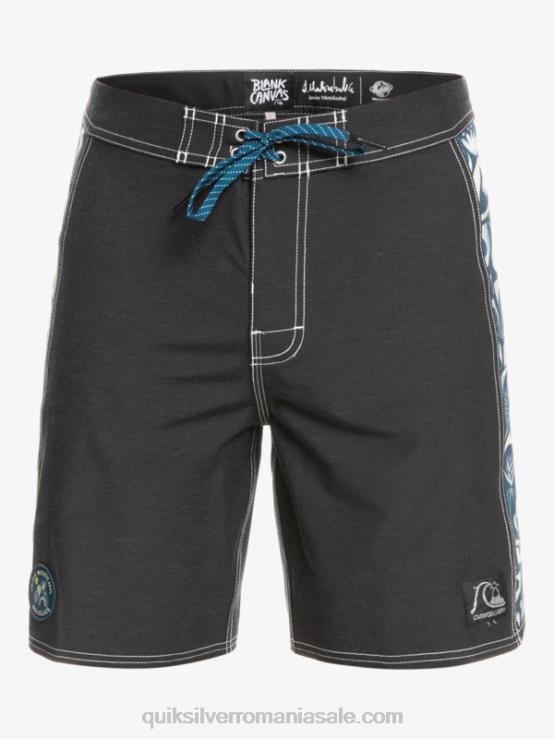 javier mendizabal - negru hempstretch original arc blank canvas 18 boardshorts XT6B1823 bărbați Quiksilver