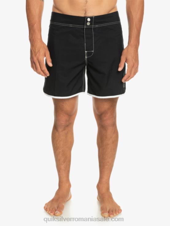 negru boardshorts originali scalllop snap 16 XT6B168 bărbați Quiksilver