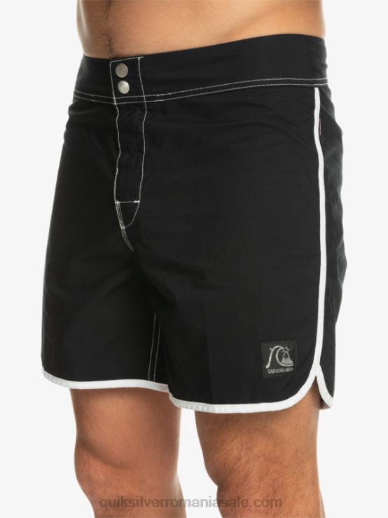 negru boardshorts originali scalllop snap 16 XT6B168 bărbați Quiksilver