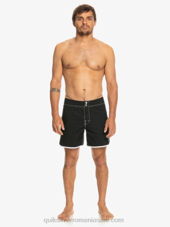 negru boardshorts originali scalllop snap 16 XT6B168 bărbați Quiksilver