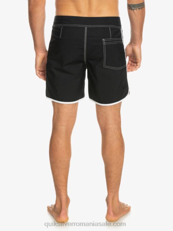 negru boardshorts originali scalllop snap 16 XT6B168 bărbați Quiksilver