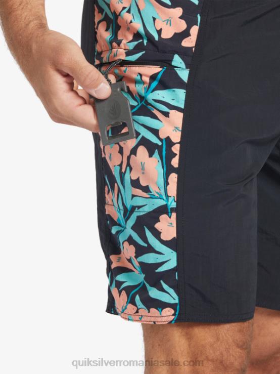 negru boardshorts, solid 19, Waterman Cliffside XT6B415 bărbați Quiksilver