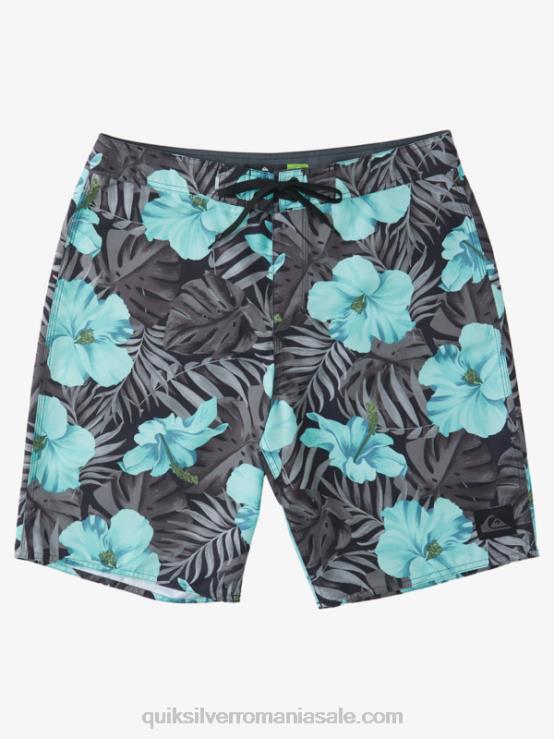negru d floral boardshorts clasici florali de zi cu zi 20 XT6B1683 bărbați Quiksilver