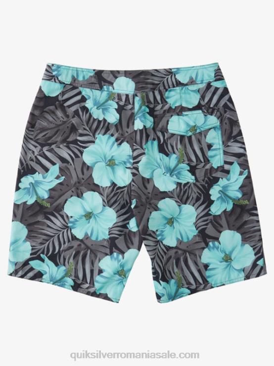 negru d floral boardshorts clasici florali de zi cu zi 20 XT6B1683 bărbați Quiksilver