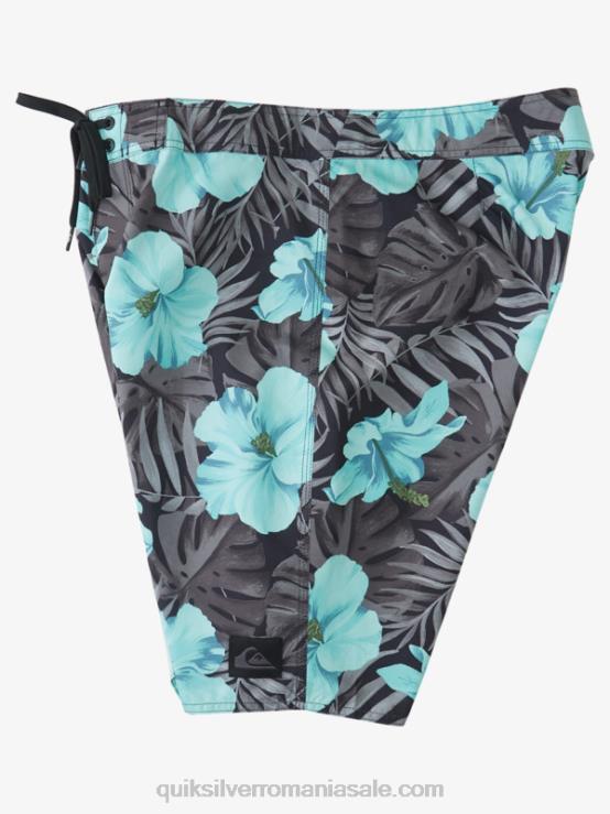 negru d floral boardshorts clasici florali de zi cu zi 20 XT6B1683 bărbați Quiksilver