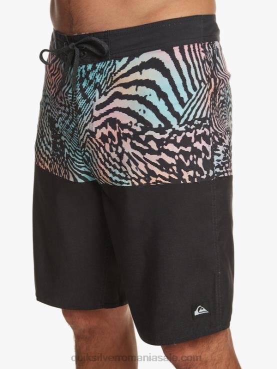 negru divizia de zi cu zi 20 boardshorts XT6B669 bărbați Quiksilver