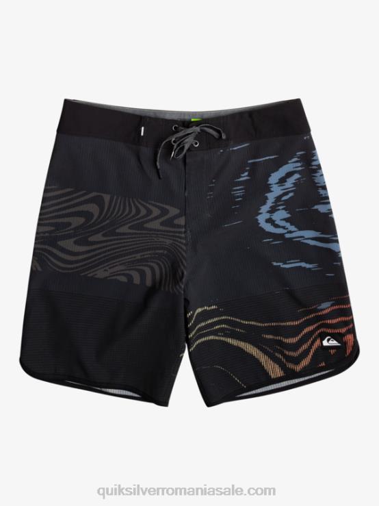 negru highlite scallop 19 boardshorts XT6B19 bărbați Quiksilver