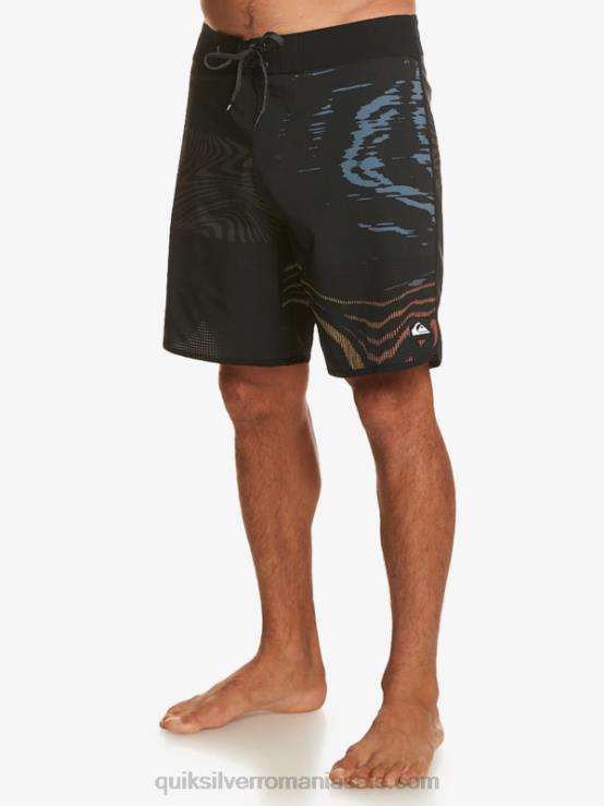 negru highlite scallop 19 boardshorts XT6B19 bărbați Quiksilver