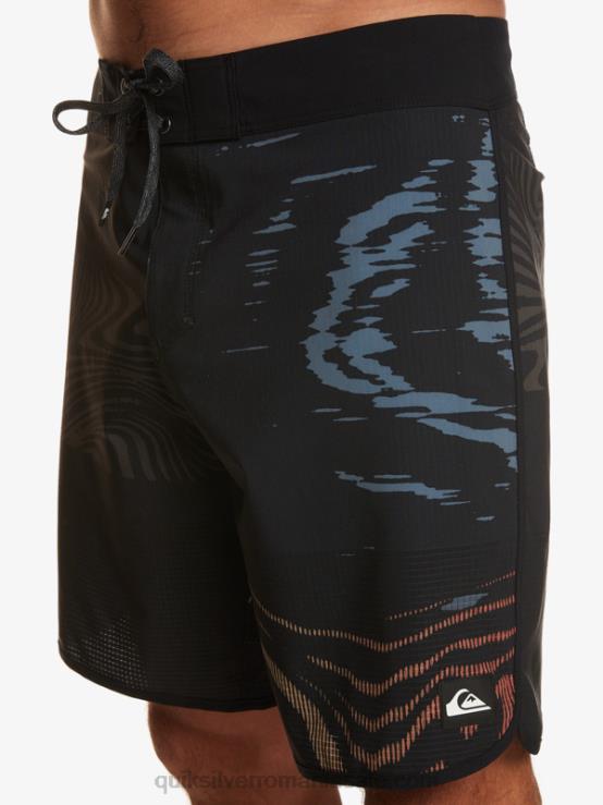negru highlite scallop 19 boardshorts XT6B19 bărbați Quiksilver