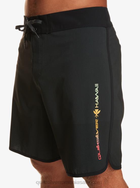 negru highlite scallop 19 boardshorts XT6B21 bărbați Quiksilver