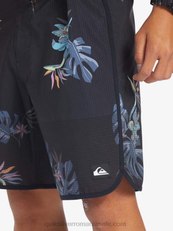 negru highlite scallop 19 boardshorts XT6B24 bărbați Quiksilver