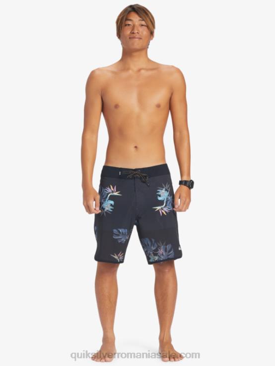 negru highlite scallop 19 boardshorts XT6B24 bărbați Quiksilver