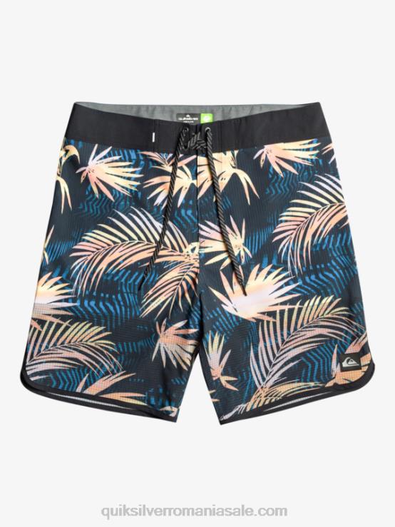 negru highlite scallop 19 boardshorts XT6B31 bărbați Quiksilver