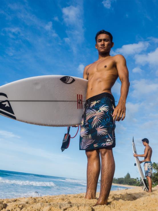 negru highlite scallop 19 boardshorts XT6B31 bărbați Quiksilver